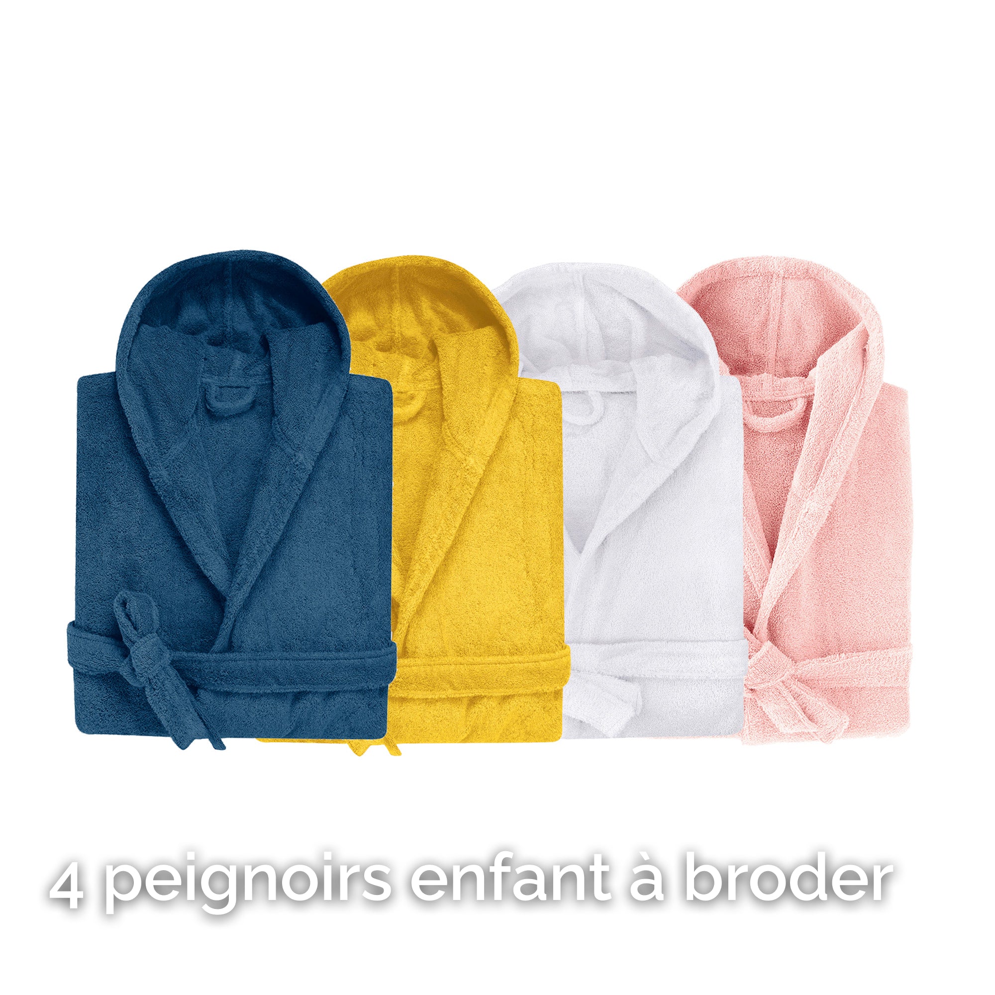 4 Peignoirs enfant Douceur Nature brodés